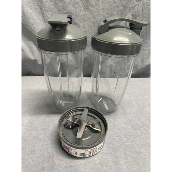 5 Pcs Replacement 32 Oz Cup with Flip Top To Go Lid and Extractor Blade- Gray - Picture 2 of 3